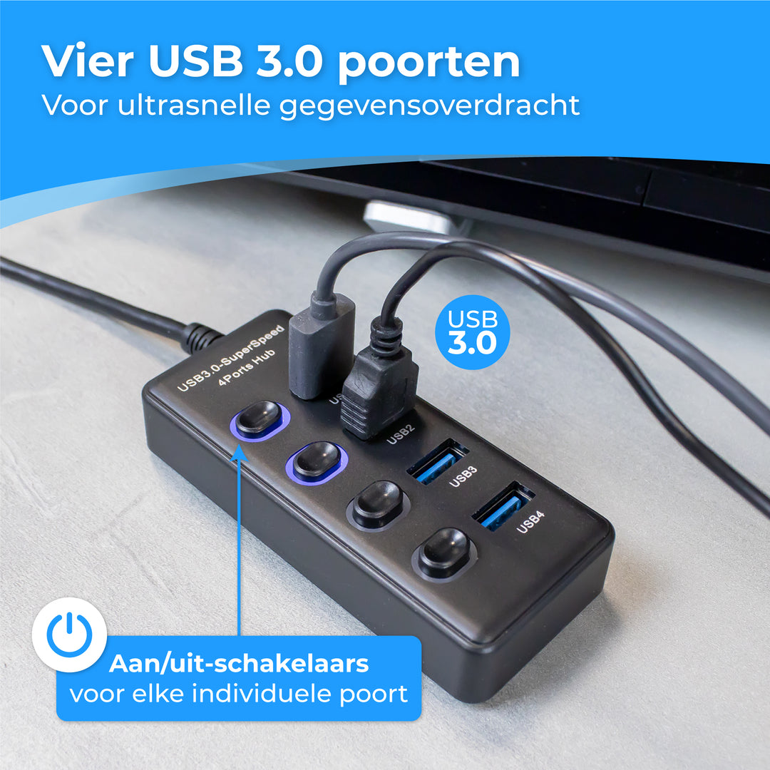 USB HUB 3.0 - 4 Poorten