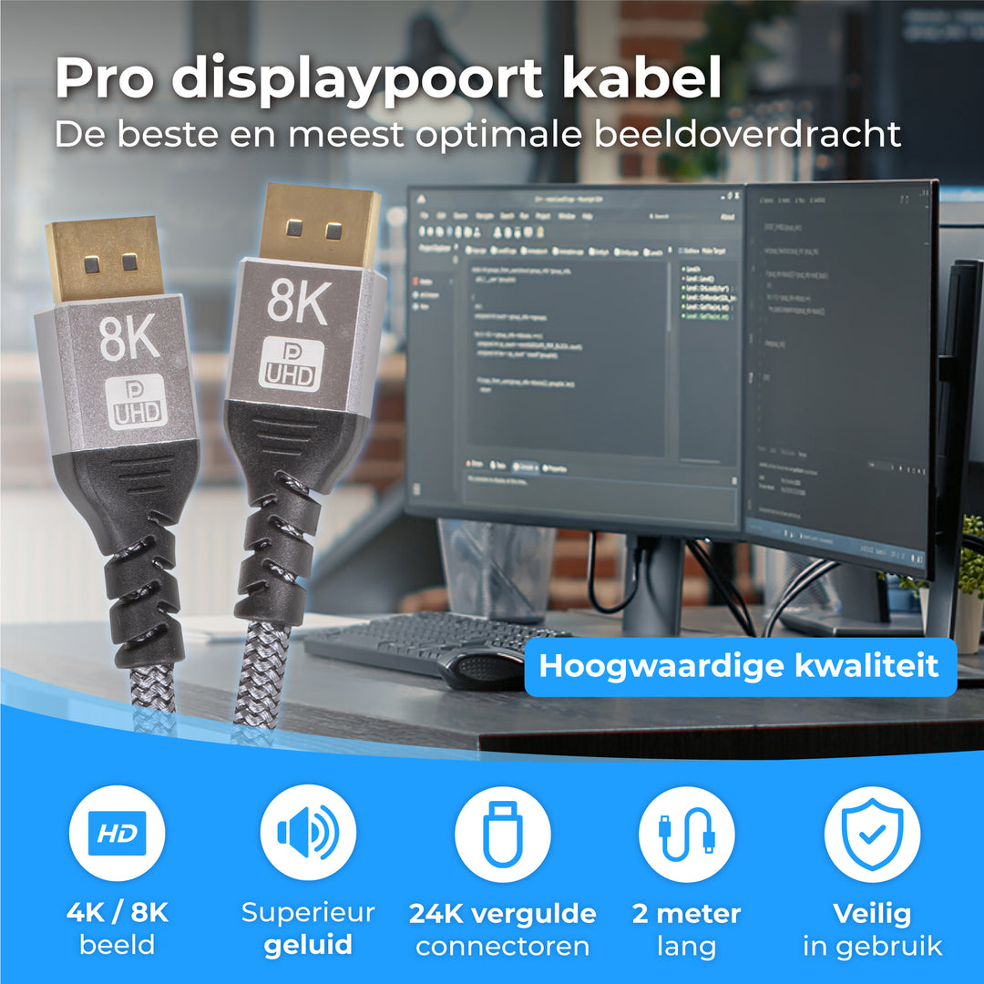 Displayport Kabel - 2 Meter