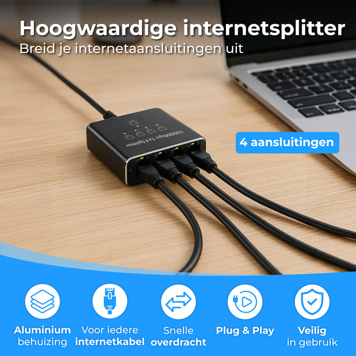 Internet Splitter - 4 Poorten