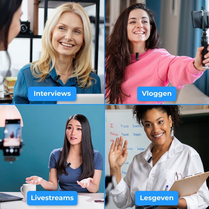 Draadloze Microfoon Set incl Windshields