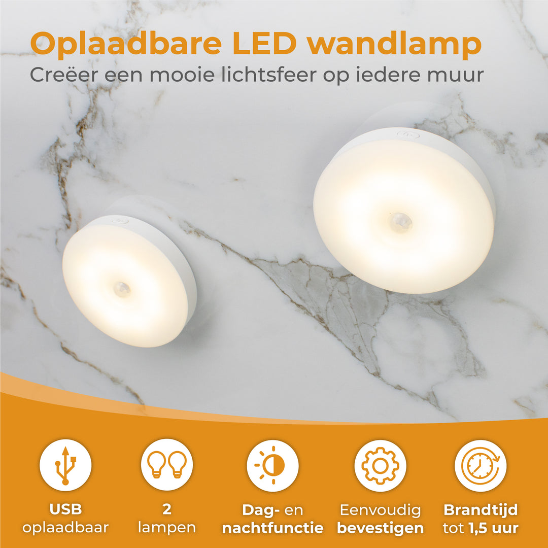 Draadloze Ledlamp - 2 Stuks