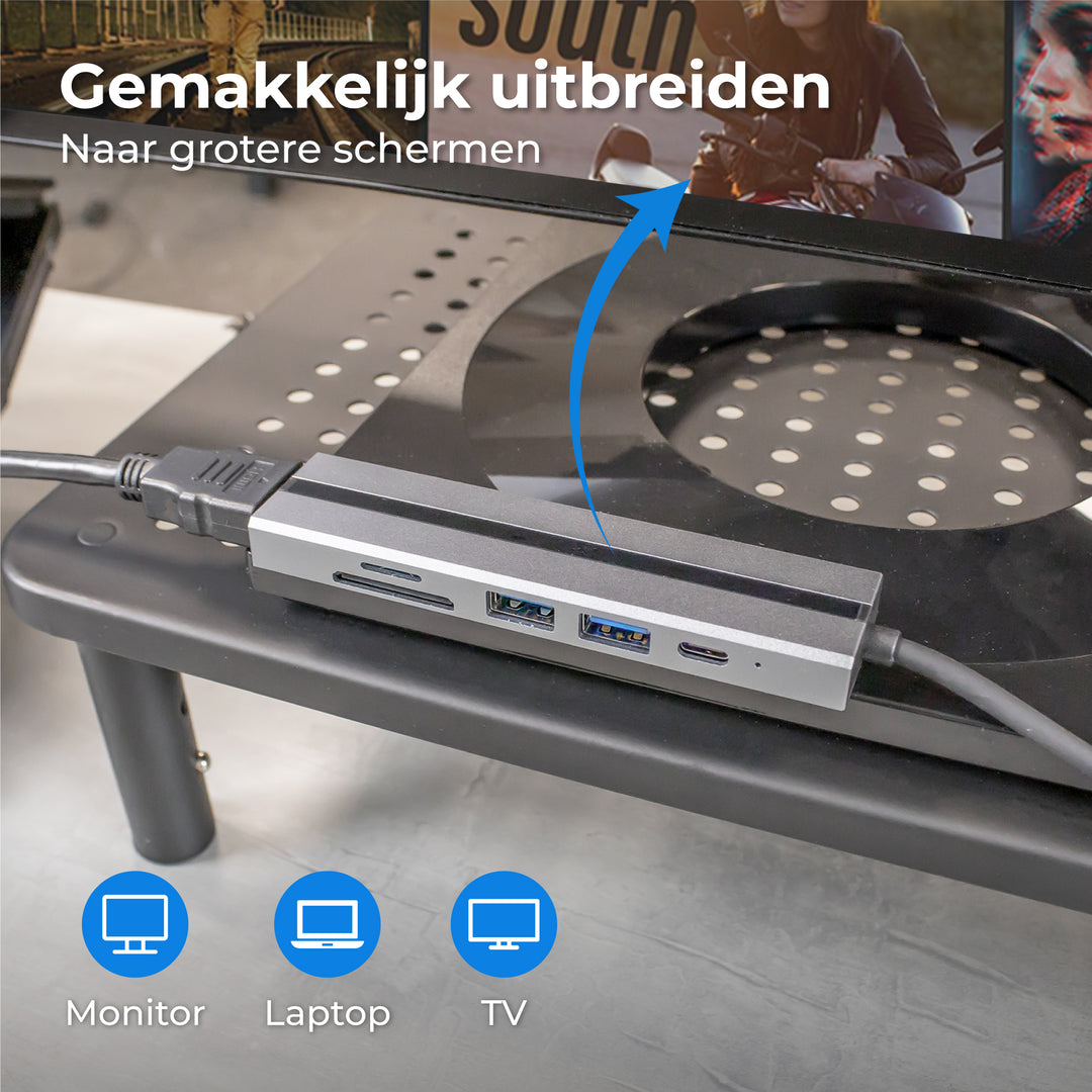 USB C HUB 3.0 - 6 Poorten