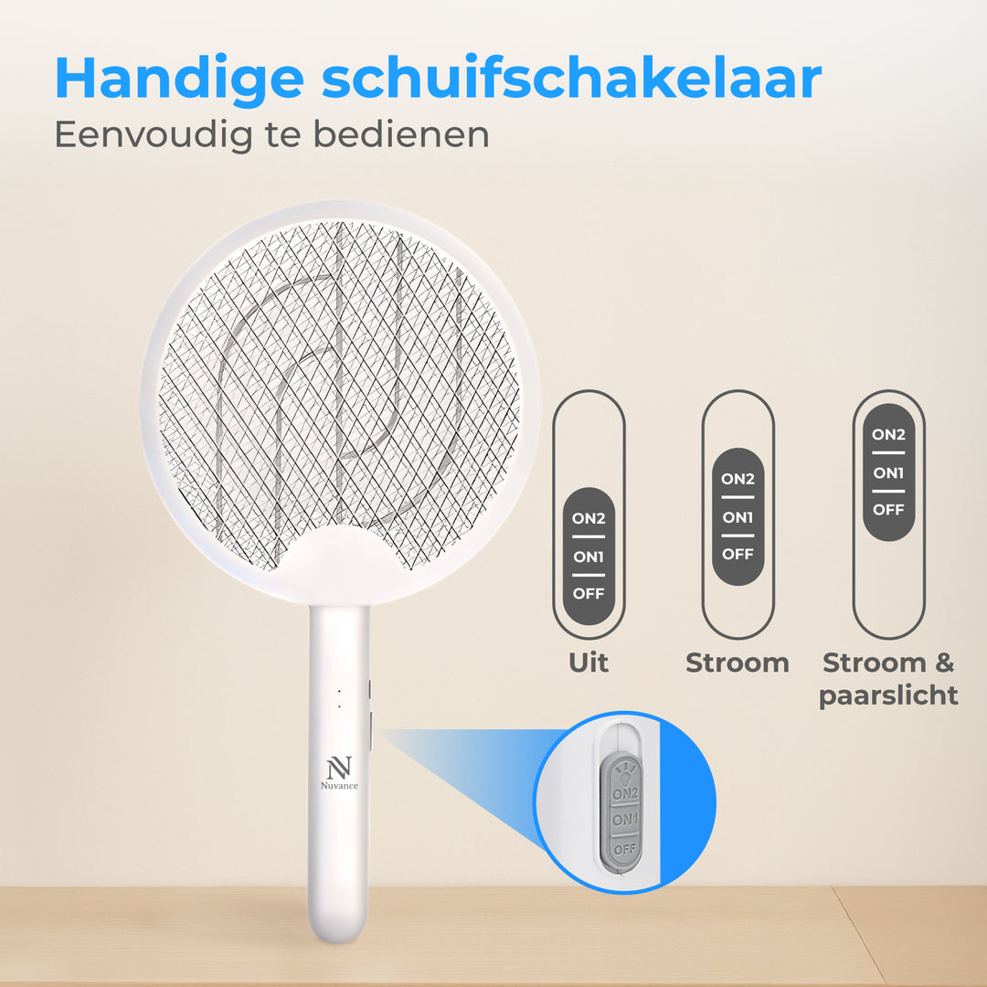 Elektrische Vliegenmepper met Draaigreep