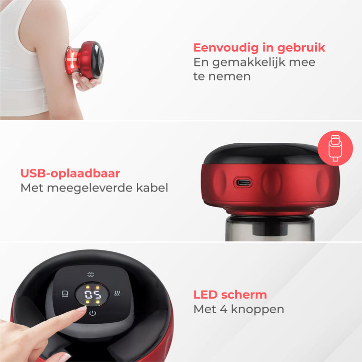 Elektrische Cupping Cup - Rood