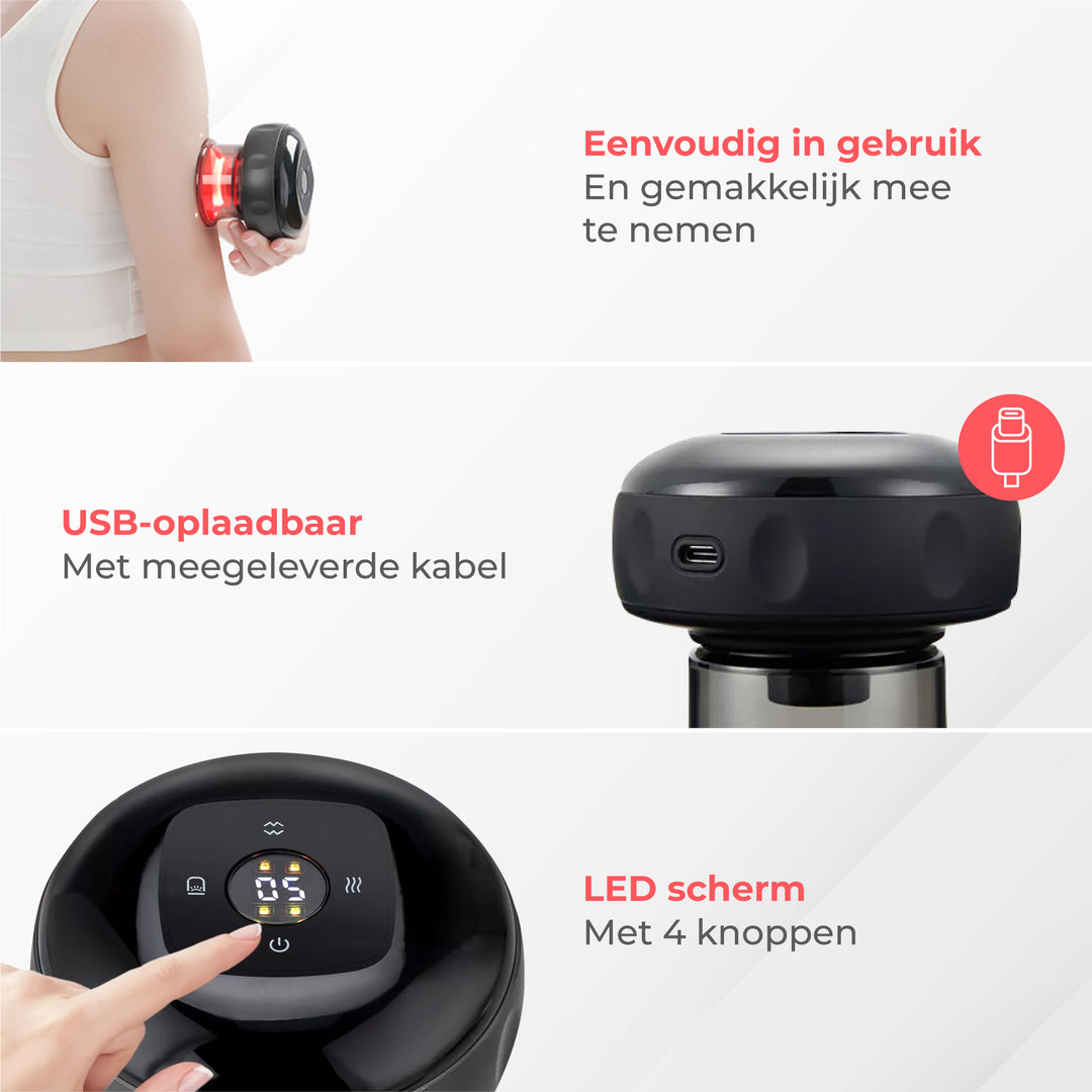 Elektrische Cupping Cup - Zwart