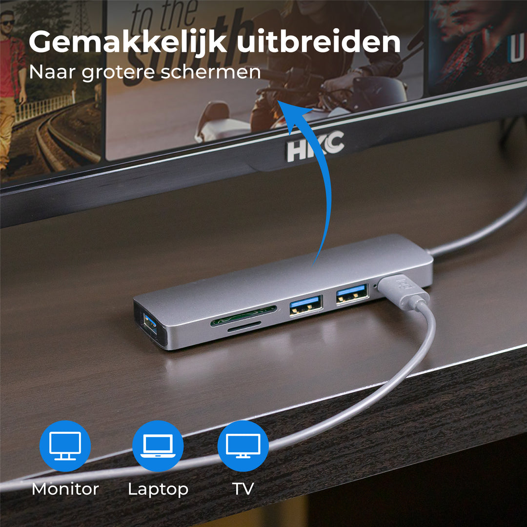 USB C Hub - 5 Poorten