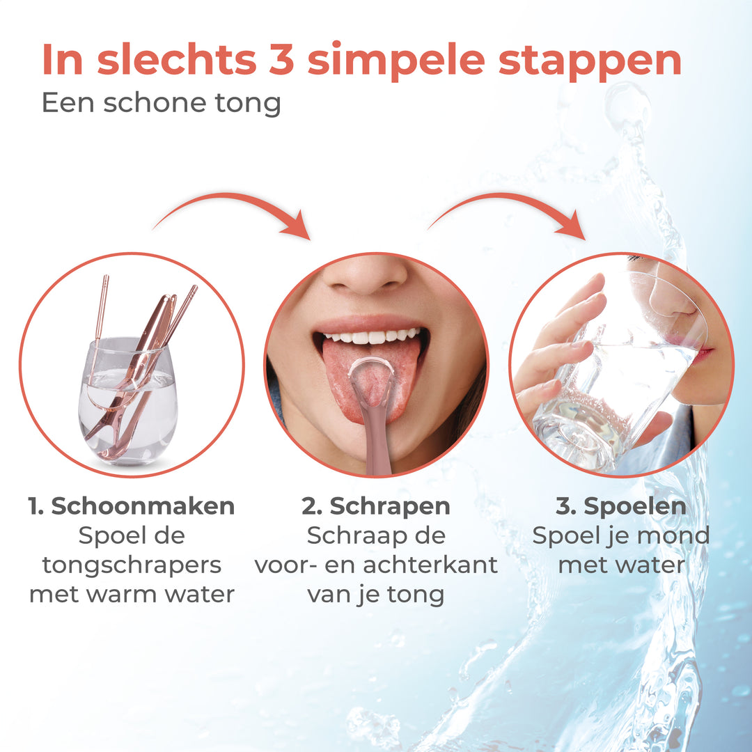Tongschraper Set - 3 delig Rose