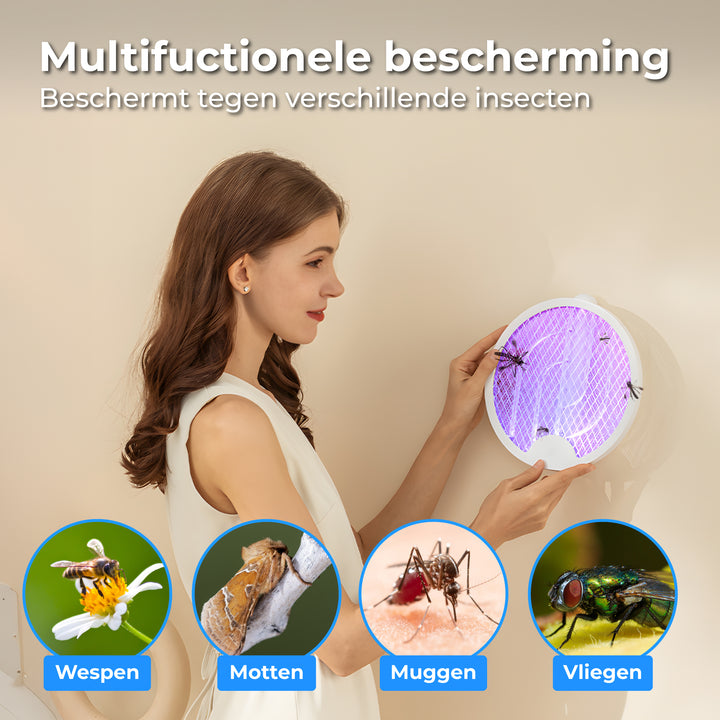 Elektrische Vliegenmepper met Draaigreep