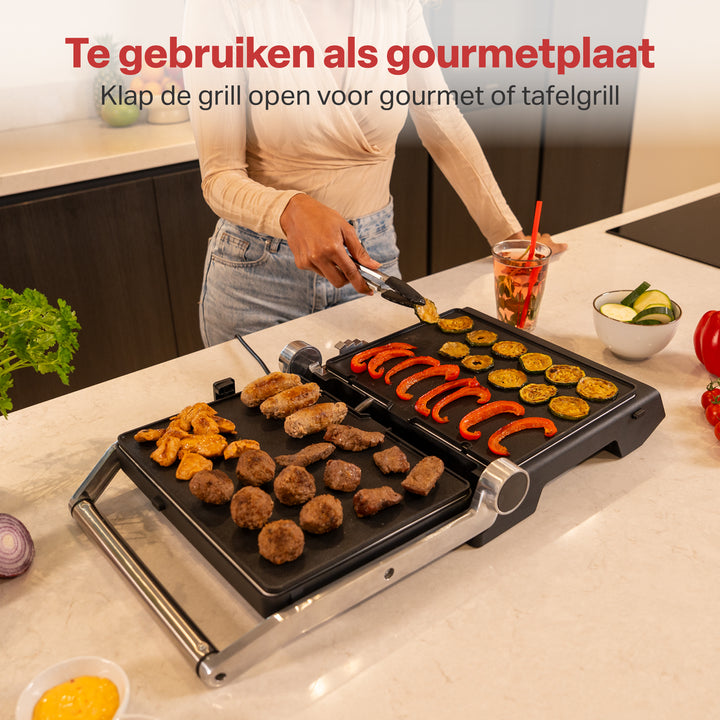Contactgrill met 6 Uitneembare Platen