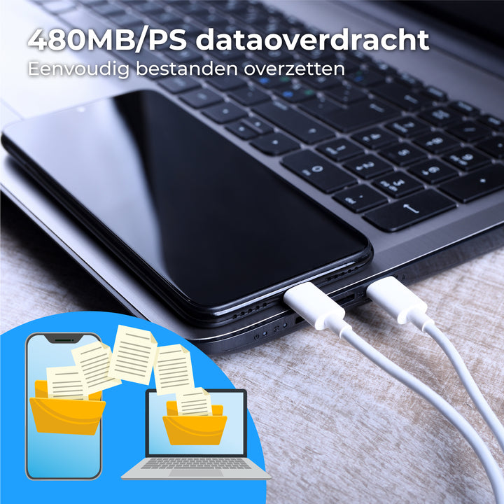 Usb C Kabel 3 Meter Wit