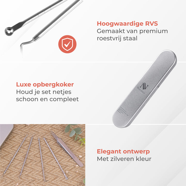 Blackhead Remover Set - Zilver