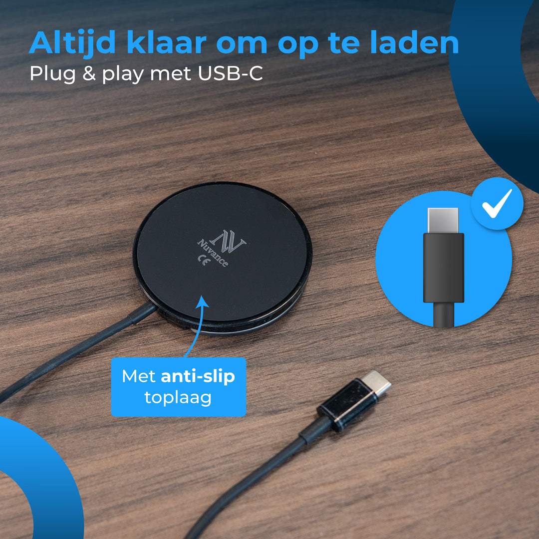 Draadloze Oplader 15W USB-C