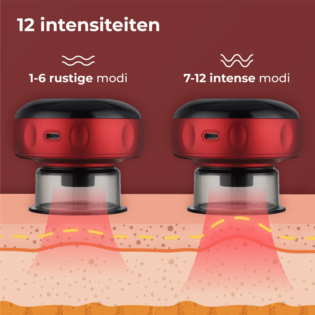 Elektrische Cupping Cup - Rood