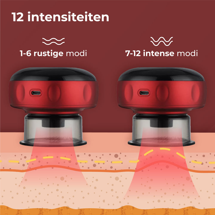 Elektrische Cupping Cup - Rood