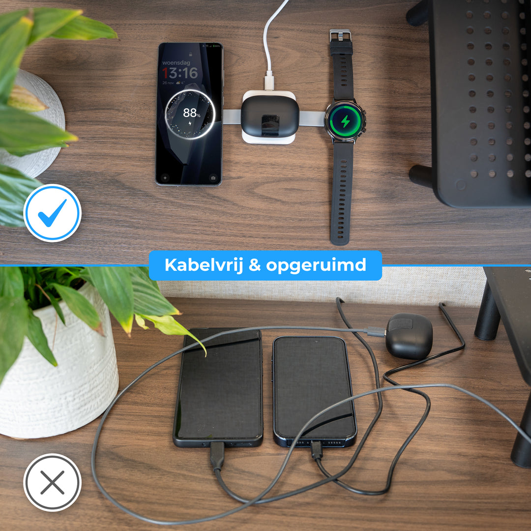 Draadloze oplader 3 in 1