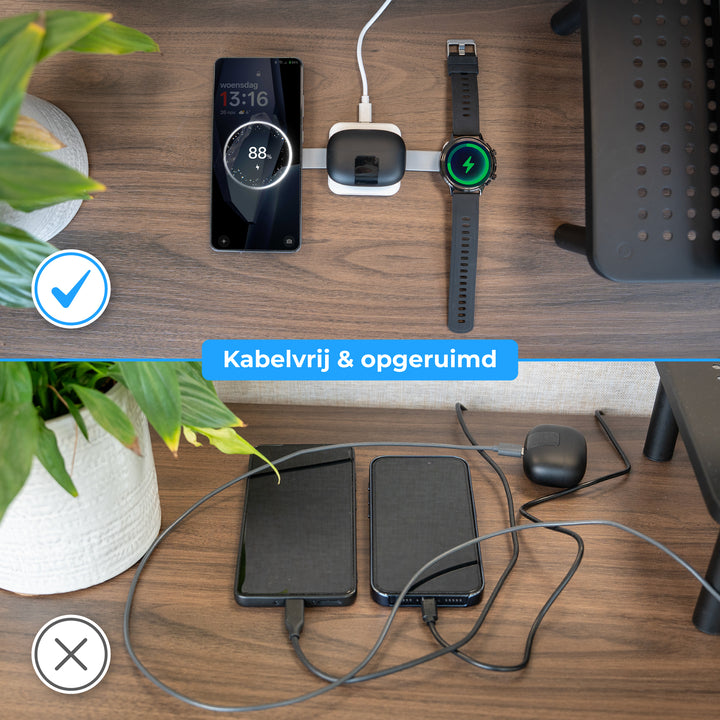 Draadloze oplader 3 in 1