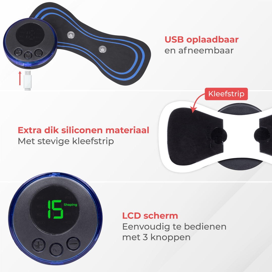 EMS Massage Apparaat - Met Bediening - 6 Matjes