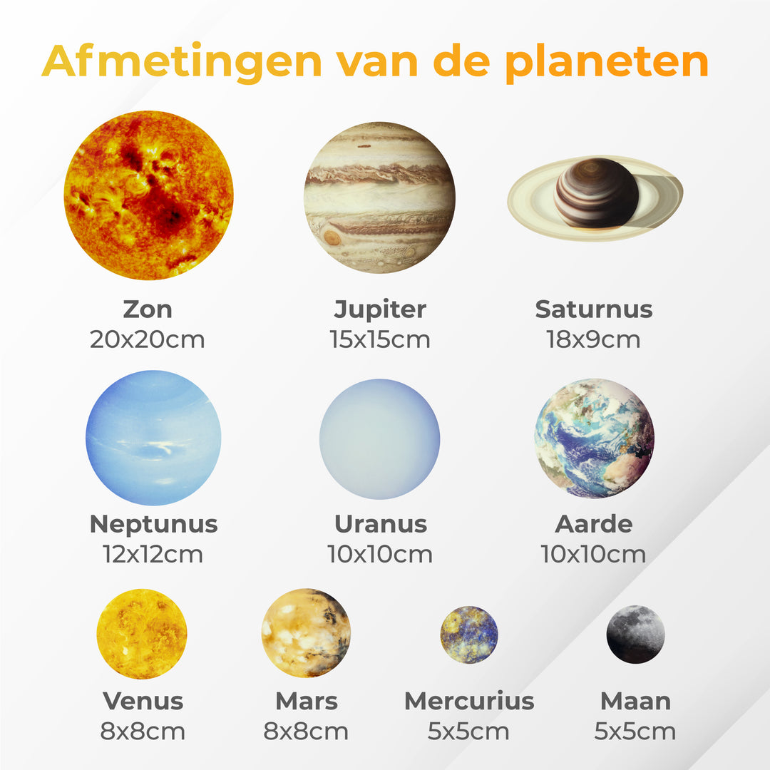 Glow In The Dark Planeten - 10 Stuks