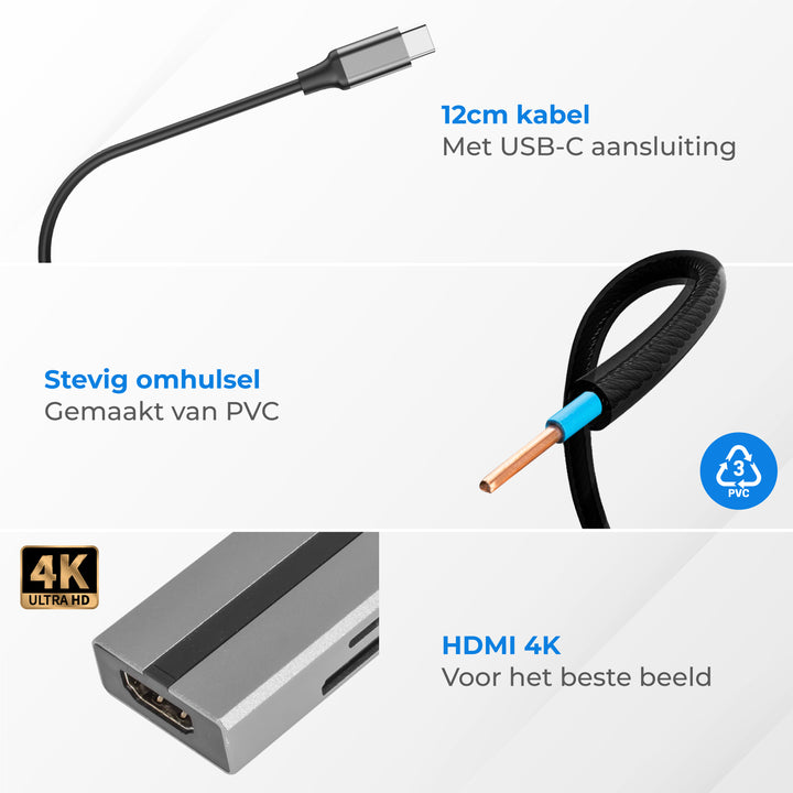 USB C HUB 3.0 - 6 Poorten