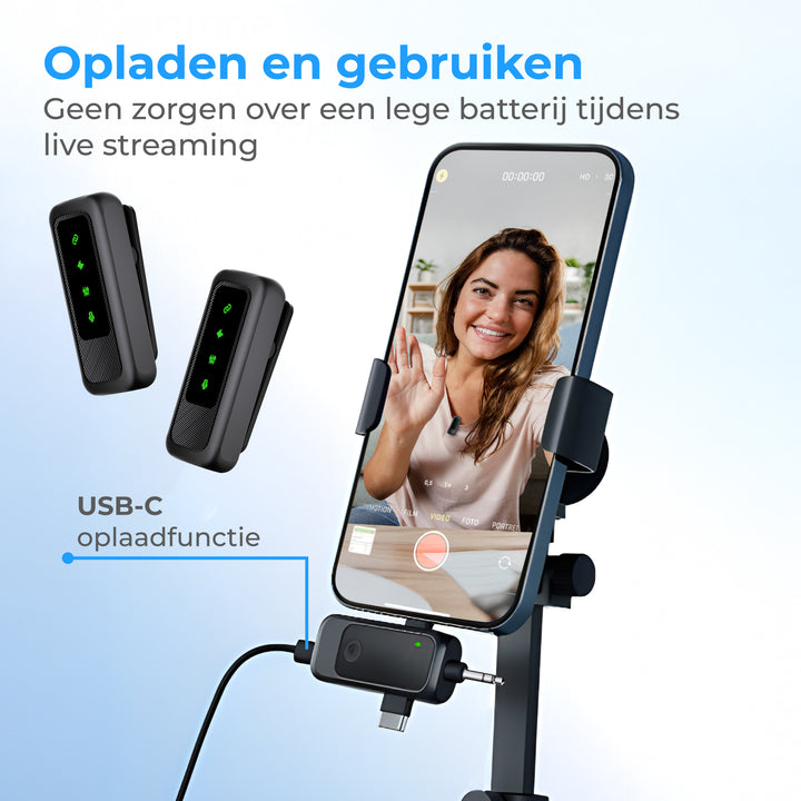 Draadloze Microfoon Set incl Windshields