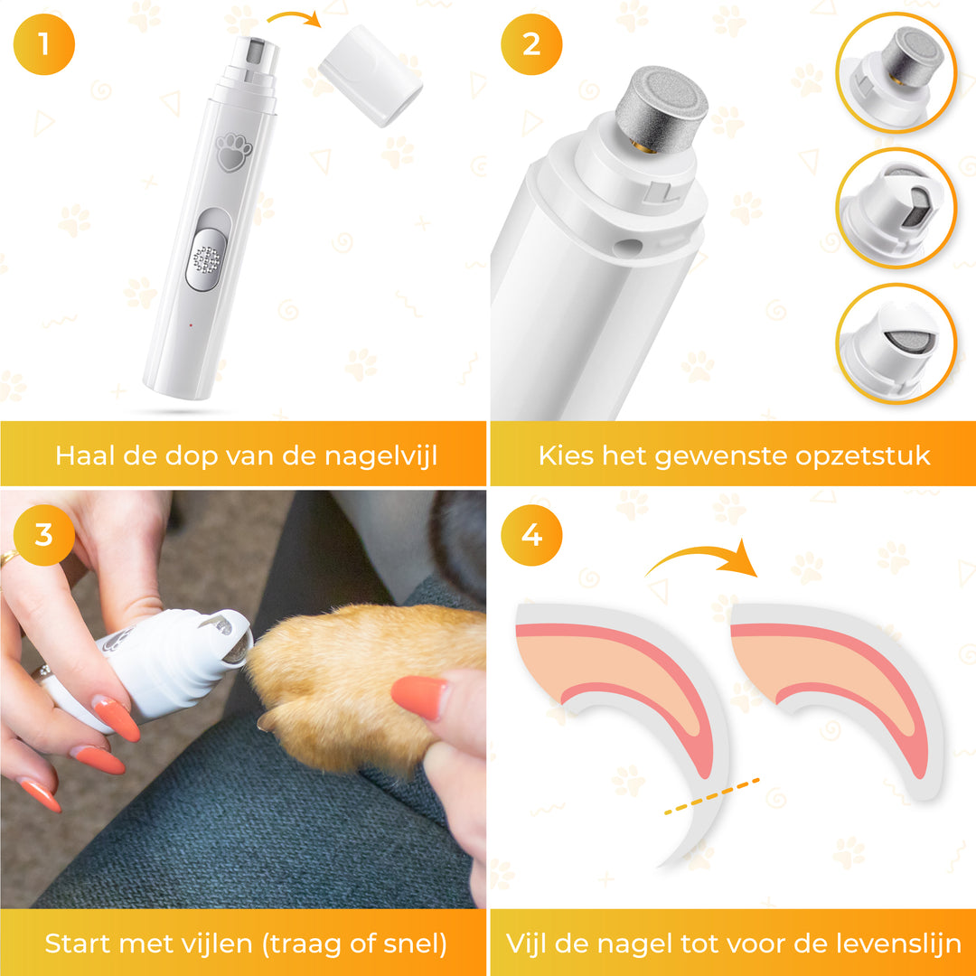 Elektrische Nagelvijl - voor Dieren