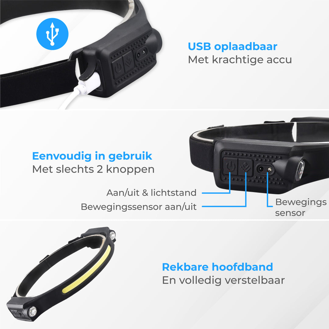 Hoofdlamp LED - Oplaadbaar