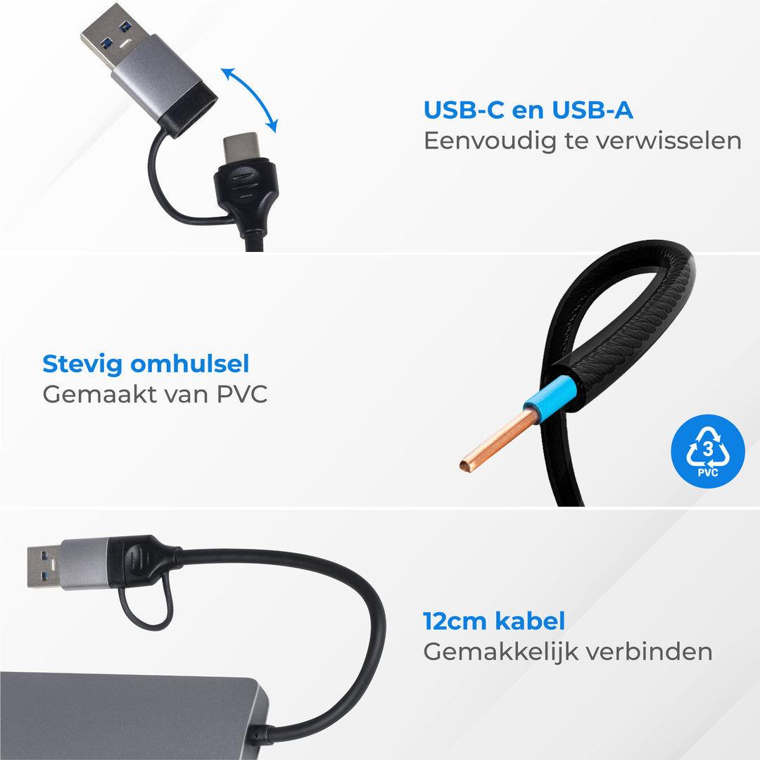 USB C Hub - 5 Poorten