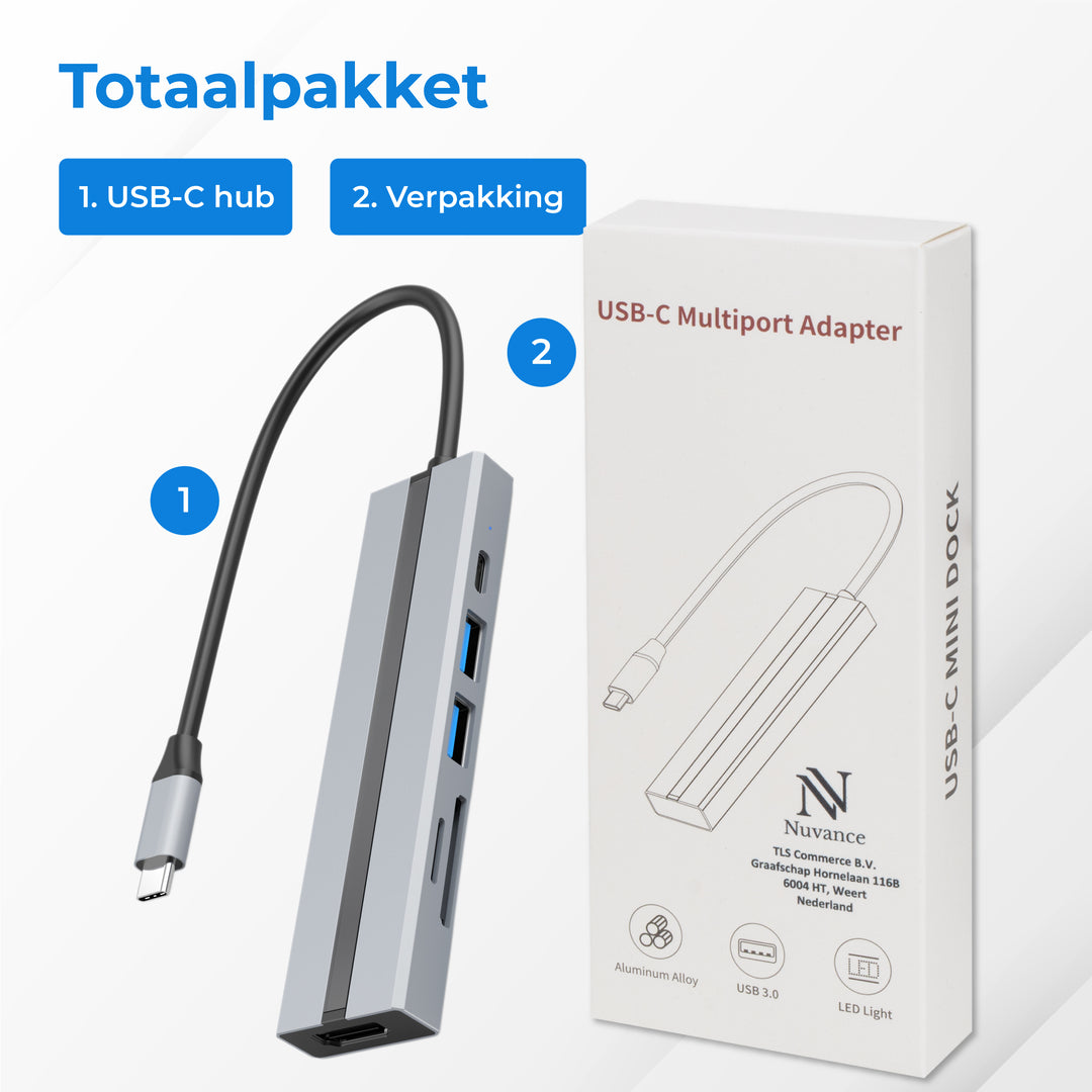 USB C HUB 3.0 - 6 Poorten