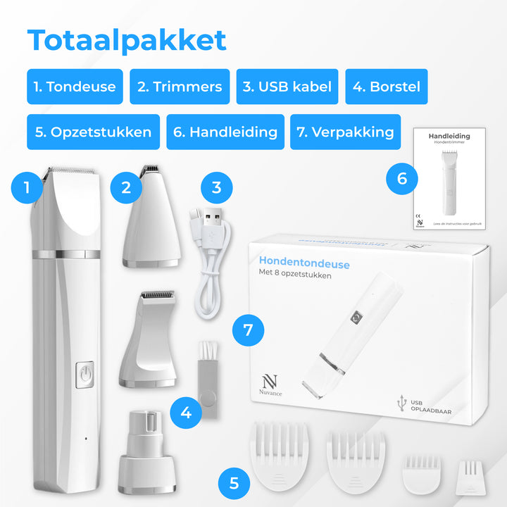 Hondentondeuse - 4 in 1