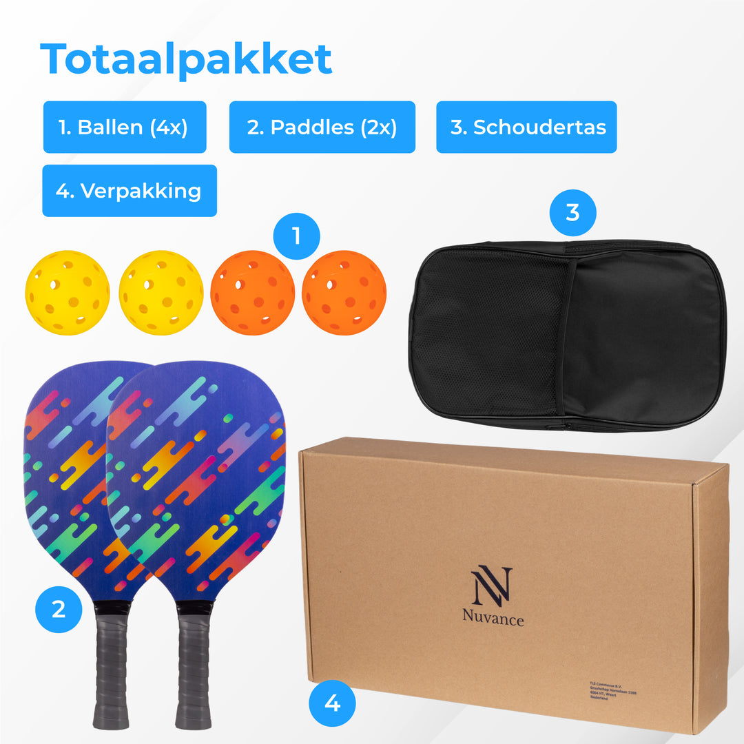 Pickleball Set - Populierenhout