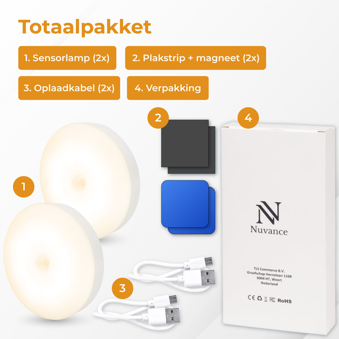 Draadloze Ledlamp - 2 Stuks