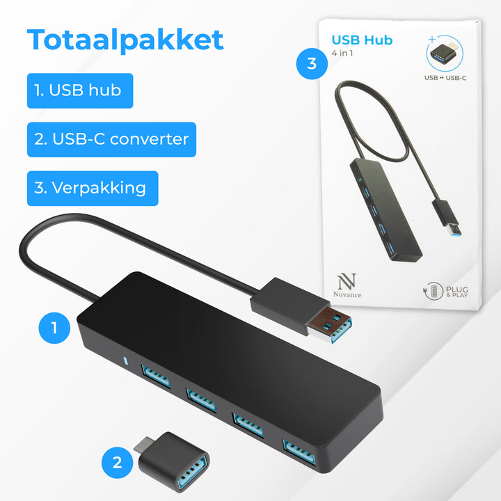 USB HUB 3.0 - 4 Poorten