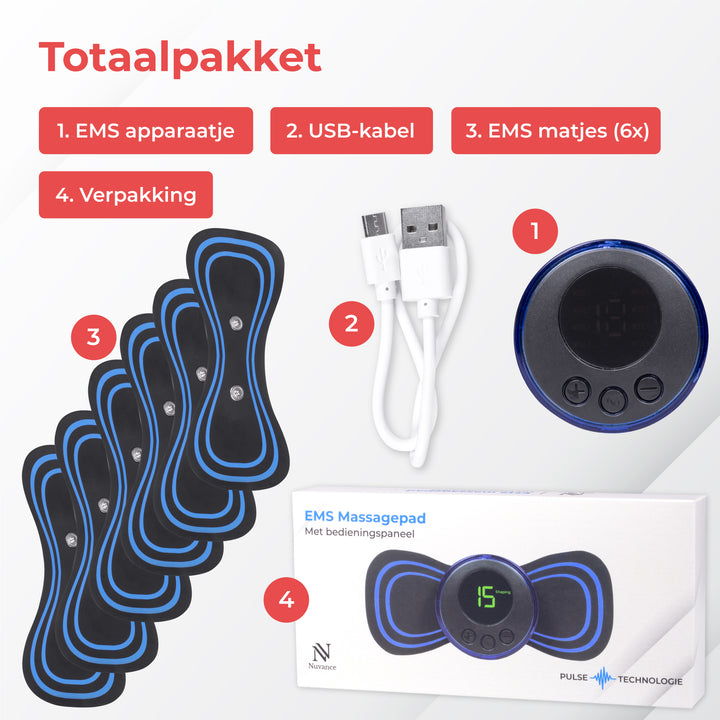 EMS Massage Apparaat - Met Bediening - 6 Matjes