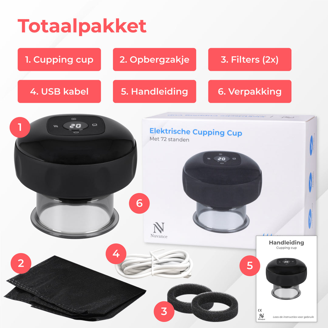 Elektrische Cupping Cup - Zwart