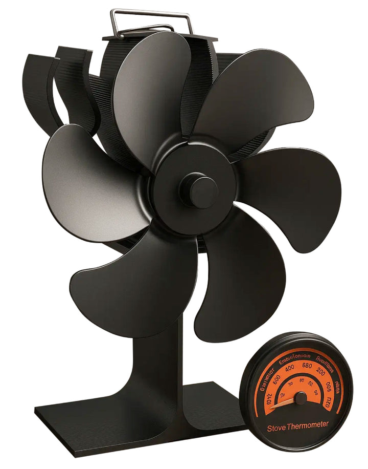 Kachelventilator voor Houtkachel - inclusief Thermometer