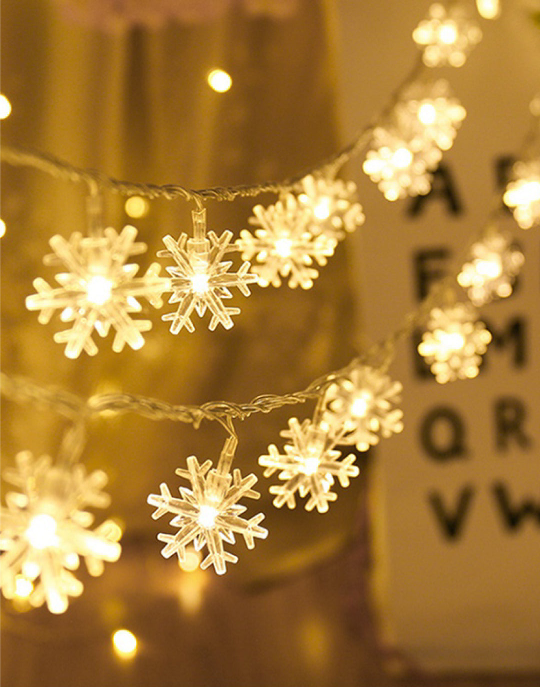 hangende sneeuwvlokken