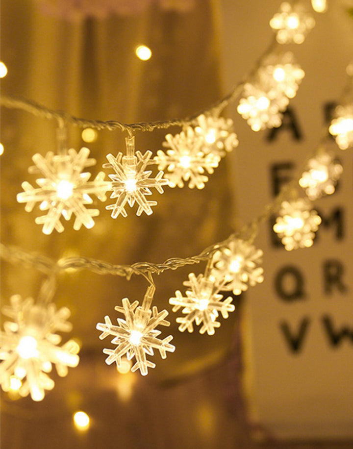 hangende sneeuwvlokken